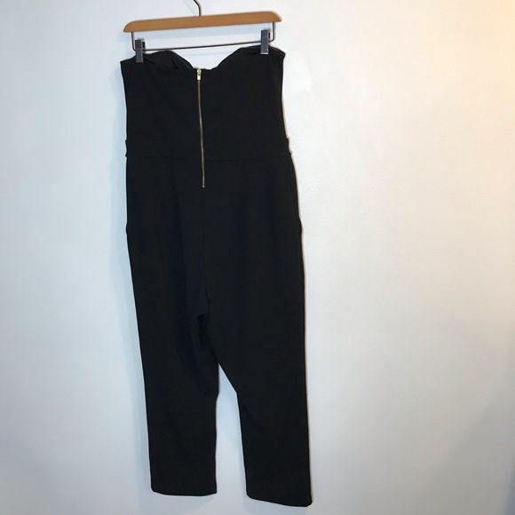 Express Sweetheart Neckline Jumpsuit Black 12 L - Picture 6 of 9